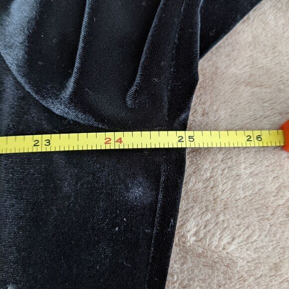 Vintage 1990's Deep Black Velour 3 Button Jacket - Picture 4 of 10